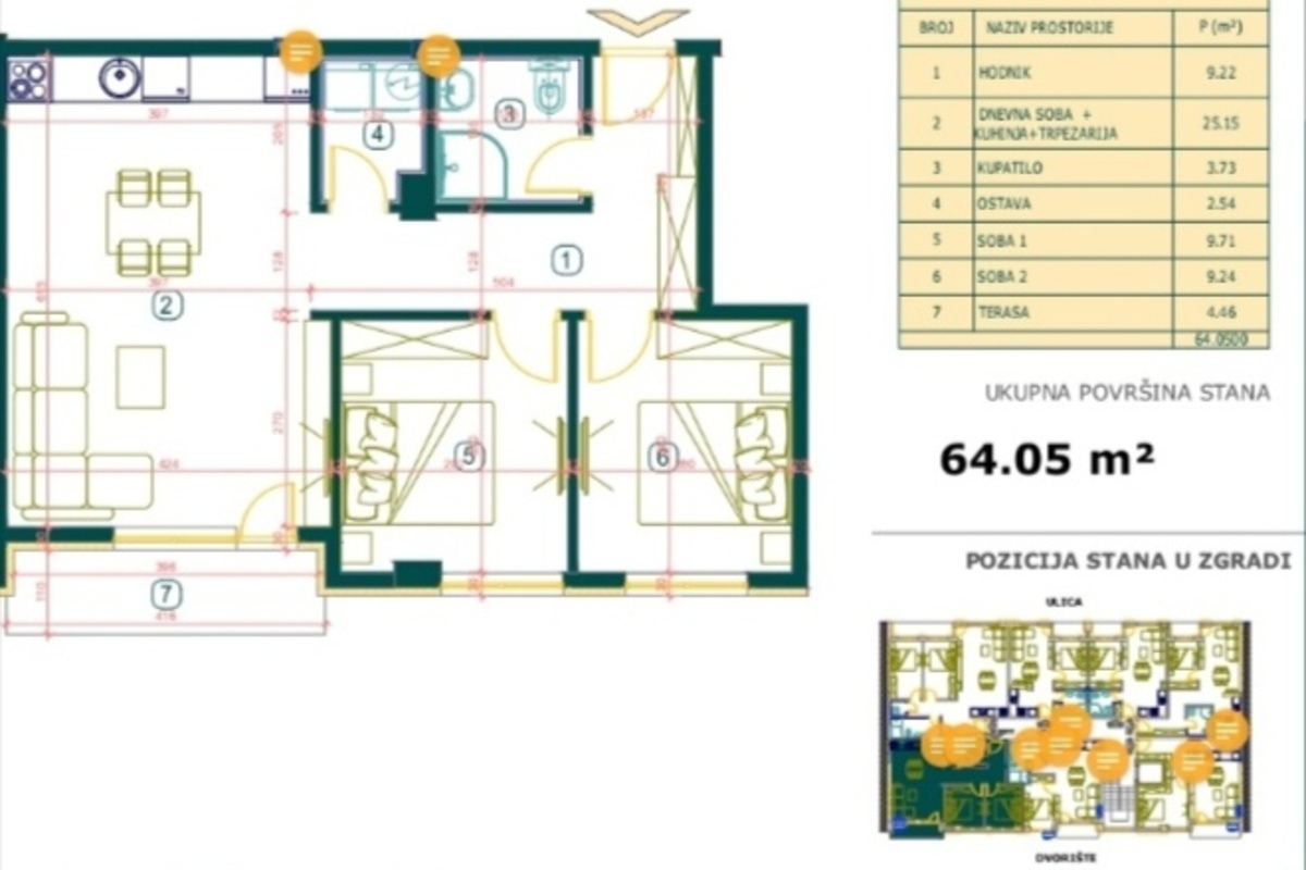 m2Gsigma nekretnine, Zrenjanin, Bagljaš, trosoban stan na prodaju, 2393